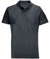 04502 Pulse SOL'S Unisex Pulse Twin Piqué Polo Shirt mouse grey colour image